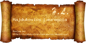 Hajdukovics Laurencia névjegykártya